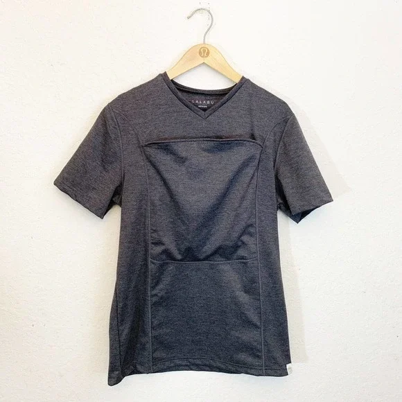 Lalabu Mens Medium Dad Soothe Shirt Baby Wearing Solid Gray - Picture 2 of 6